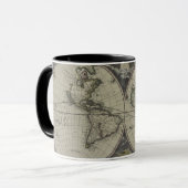 Doppelte Hemisphäre-Weltkarte | 1672 Tasse (Vorderseite Links)