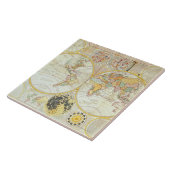 Doppelte Hemisphäre-Weltkarte Fliese (Seite)