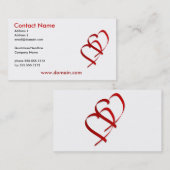 Doppelte Herz-Visitenkarte Visitenkarte (Vorne/Hinten)