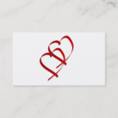 Doppelte Herz-Visitenkarte Visitenkarte (Rückseite)