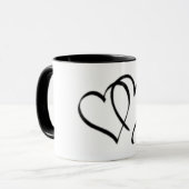 doppelte Herzen Tasse (Vorderseite Links)