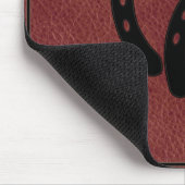 Doppelte Hufeisen BRANNTEN MOUSEPAD ein (Ecke)