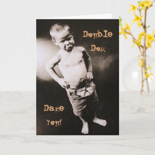 Doppelte Karte der Hundeherausforderungs-Mutter (Gelbe Blume)