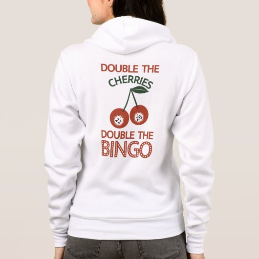 Doppelte Kirschen Doppelte Bingo Hoodie (Rückseite)