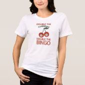 Doppelte Kirschen Doppelte Bingo Tri-Blend Shirt (Vorderseite)