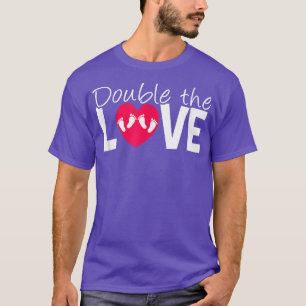 Doppelte Liebe Funny Valentine's Day Pregnancy Re T-Shirt