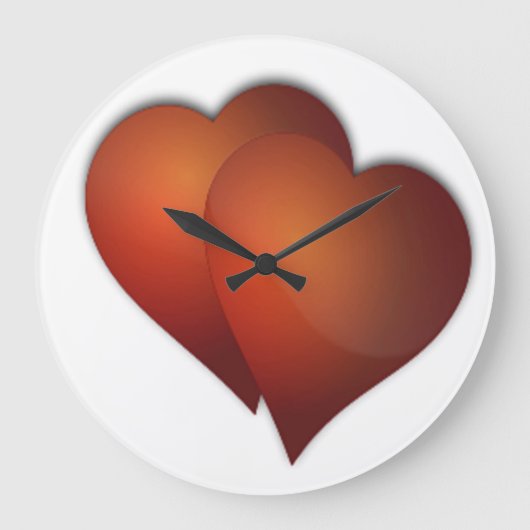 DOPPELTE LIEBE GROßE WANDUHR (Vorderseite)