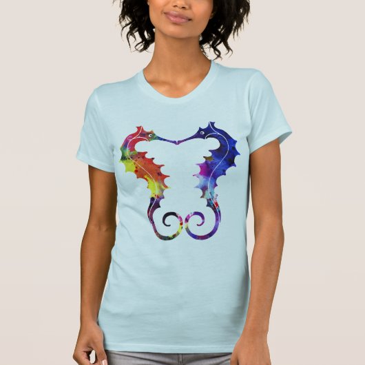Doppelte Liebe u. Harmonie der Seepferd-| T-Shirt (Vorderseite)
