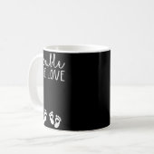 Doppelte Liebe Valentinstag Zwillings Schwangersch Kaffeetasse (Vorderseite Links)