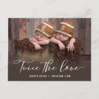 Doppelte Liebe Zwillings-Foto-Geburt