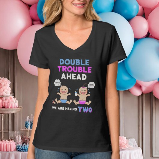 Doppelte Mama für zwei Kinder T-Shirt