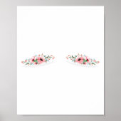 Doppelte Mastektomie Narben mit Blume Brustkrebs Poster (Vorne)