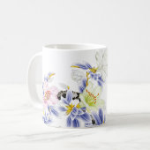 Doppelte Monogramm Flammenhefte mit Blume Kaffeetasse (Vorderseite Links)
