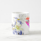 Doppelte Monogramm Flammenhefte mit Blume Kaffeetasse (Mittel)