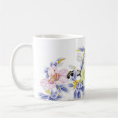 Doppelte Monogramm Flammenhefte mit Blume Kaffeetasse (Links)