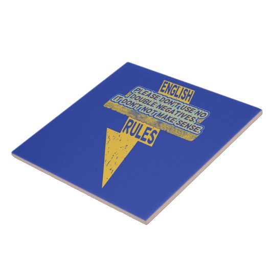 Doppelte negative Englischkenntnisse Fliese (Seite)