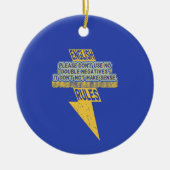 Doppelte negative Englischkenntnisse Keramik Ornament (Vorne)