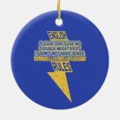 Doppelte negative Englischkenntnisse Keramik Ornament (Hinten)