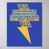 Doppelte negative Englischkenntnisse Poster (Vorne)