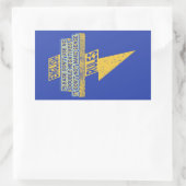 Doppelte negative Englischkenntnisse Rechteckiger Aufkleber (Tasche)