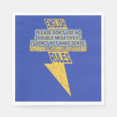 Doppelte negative Englischkenntnisse Serviette (Vorderseite)