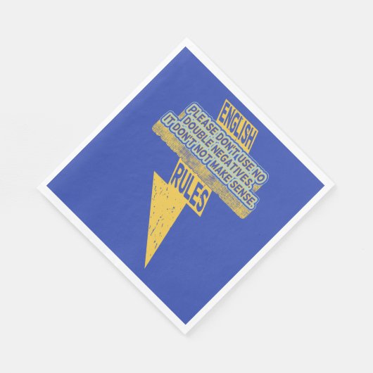 Doppelte negative Englischkenntnisse Serviette (Ecke)