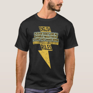 Doppelte negative Englischkenntnisse T-Shirt