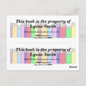 Doppelte personalisierte Lesezeichen Postkarte (Rückseite)