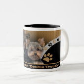 Doppelte Problem-Geschenke Yorkshires Terrier Zweifarbige Tasse (VorderseiteRechts)