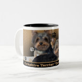 Doppelte Problem-Geschenke Yorkshires Terrier Zweifarbige Tasse (Vorderseite Links)