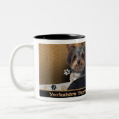Doppelte Problem-Geschenke Yorkshires Terrier Zweifarbige Tasse (Links)