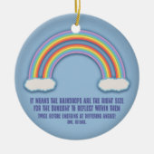 Doppelte Regenbogen-Bedeutung Keramikornament (Vorne)