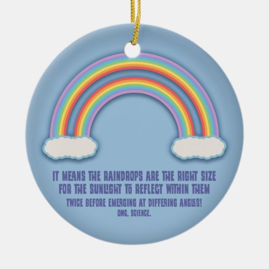 Doppelte Regenbogen-Bedeutung Keramikornament (Vorne)