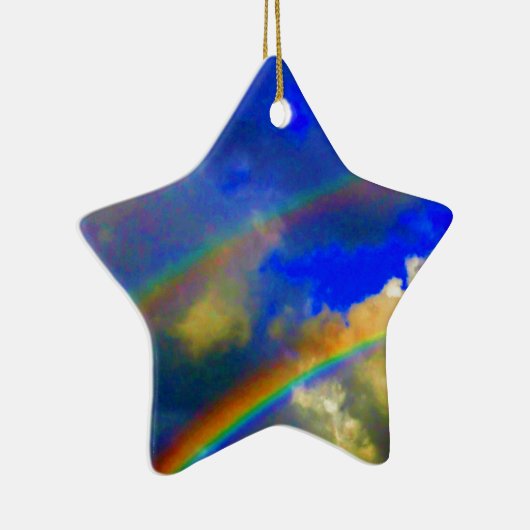 Doppelte Regenbogen-Vision Keramik Ornament (Rechts)