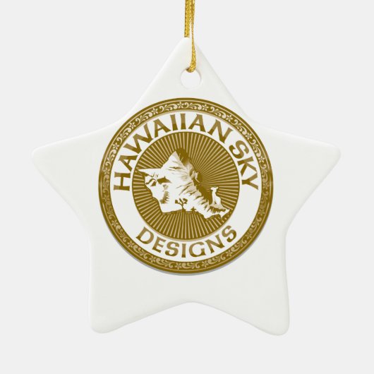 Doppelte Regenbogen-Vision Keramik Ornament (Hinten)