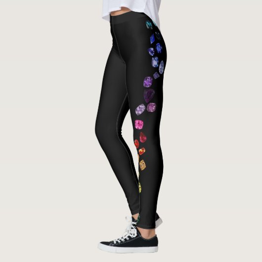 Doppelte Reihe Edelstein-Leggings Leggings (Links)