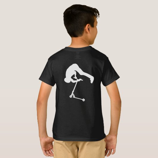 Doppelte Rollerfreestyle-Rückwand T-Shirt (Schwarz voll)