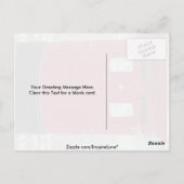 Doppelte rote Buchstaben Postkarte (Rückseite)