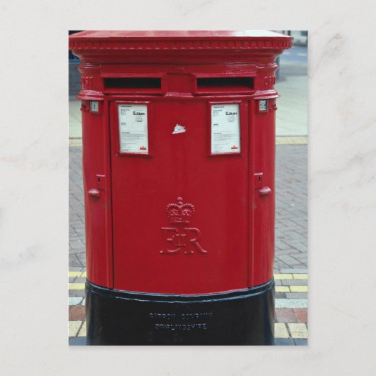 Doppelte rote Buchstaben Postkarte (Vorderseite)