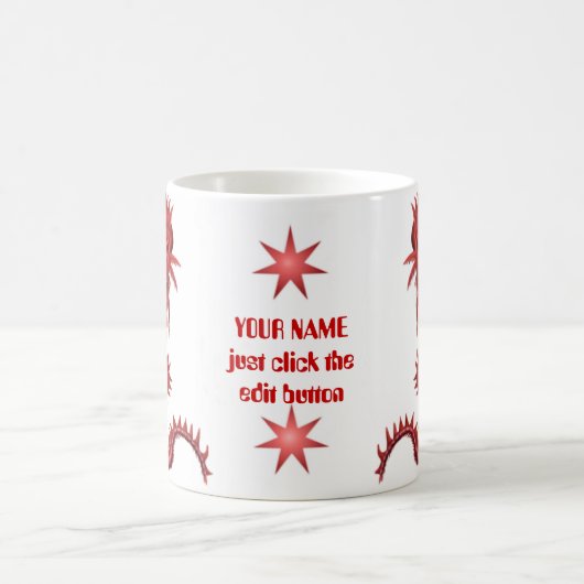 Doppelte rote Drache-Tasse Kaffeetasse (Mittel)