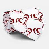 Doppelte rote Herzen Krawatte (Gerollt)