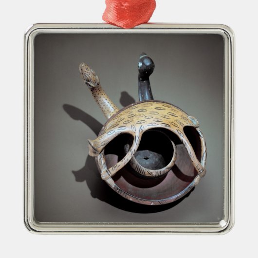 Doppelte Schlangenschüssel Silbernes Ornament (Vorne)