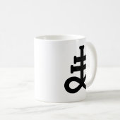 Doppelte schwarze Brimstone-Symbol-Tasse Kaffeetasse (VorderseiteRechts)