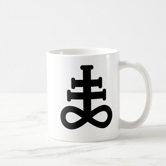 Doppelte schwarze Brimstone-Symbol-Tasse Kaffeetasse (Rechts)