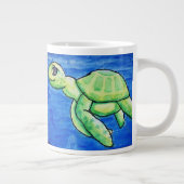 Doppelte Seeschildkröte-Tunnel-bohrwagenTasse Jumbo-Tasse (Rechts)