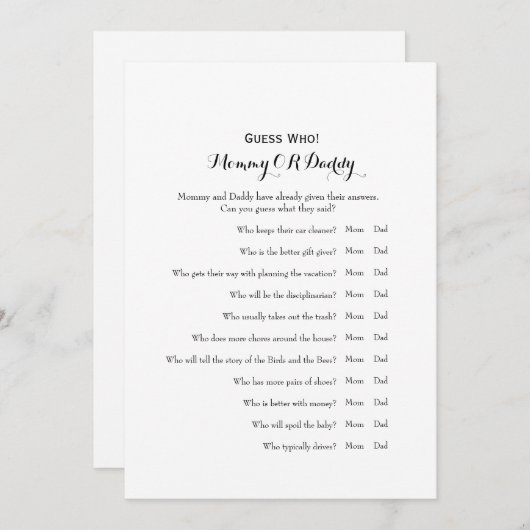 Doppelte Seite - Vermutung der Einladung (Vorne/Hinten)