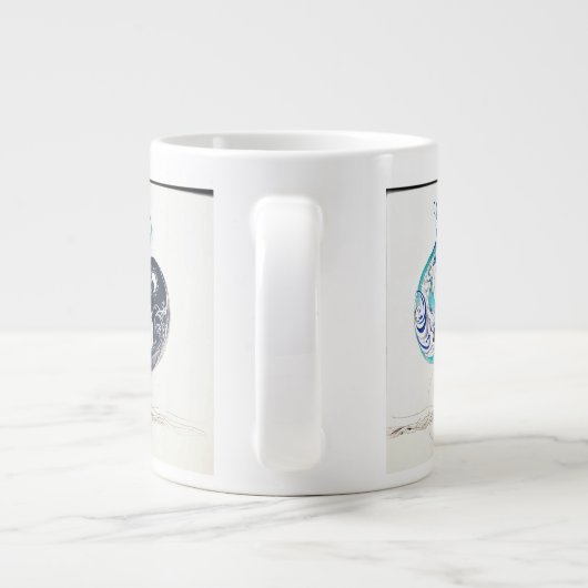 Doppelte Silhouette Jumbo-Tasse (Rückseite)