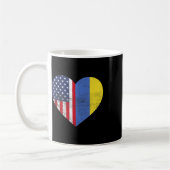 Doppelte Staatsbürgerschaft USA Ukraine Herz Ameri Kaffeetasse (Links)
