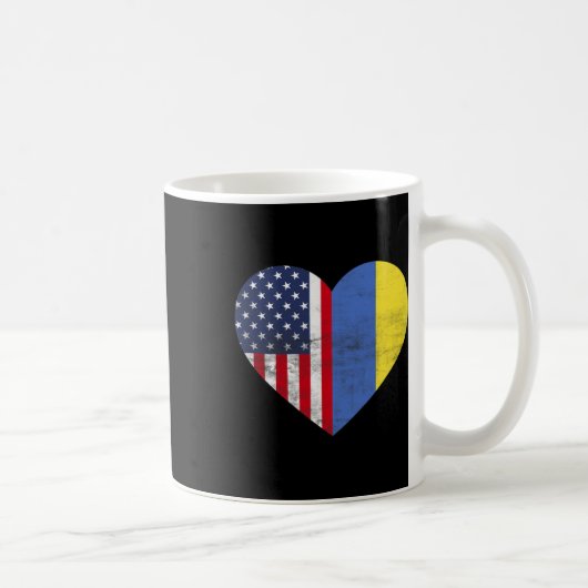 Doppelte Staatsbürgerschaft USA Ukraine Herz Ameri Kaffeetasse (Rechts)
