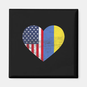 Doppelte Staatsbürgerschaft USA Ukraine Herz Ameri Magnet